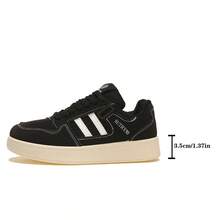 女士休闲运动鞋，拼色学院风一脚蹬 PU 皮革仿纽扣滑板鞋，女士运动鞋，适合办公室、海滩、婚礼、派对、学院、家居、健身房、户外、春季、夏季、秋季、冬季