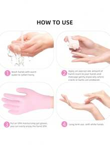 4pcs Moisturizing Gloves & Socks Set, Silicone Gel Therapy Socks For Dry Skin, Silicone Gel Heel Socks Anti-Slip, For Foot Softening, Calluses, Foot Care After Pedicure