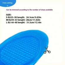 1 Paar Gel-Einlegesohlen mit Fußgewölbeunterstützung - Blau & Lila, atmungsaktiv & stoßabsorbierend für Herren und Damen Laufschuhe, anpassbare Passform (Farbe und Stil zufällig)