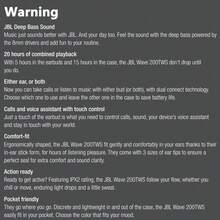 Original JBL Wave 200TWS Fones de ouvido intra-auriculares sem fio JBL Deep Bass Sound Bluetooth 5.0 W200TWS True Wireless TWS Sports Fones de ouvido JBL