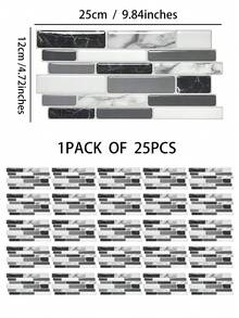 25 Peças Adesivos para Parede Carimbo de Cozinha, Padrão de Mármore, Resistente a Água/Óleo/Desgaste, Decalque Removível para Cozinha, Banheiro, Decoração do Lar, Tamanho: 25 peças, 9,84x4,72 polegadas Papéis de Parede Decoração de Sala Papel de Parede Adesivo de Parede Decoração de Parede Adesivo de Parede Acessórios de Cozinha Itens de Cozinha Decoração de Cozinha