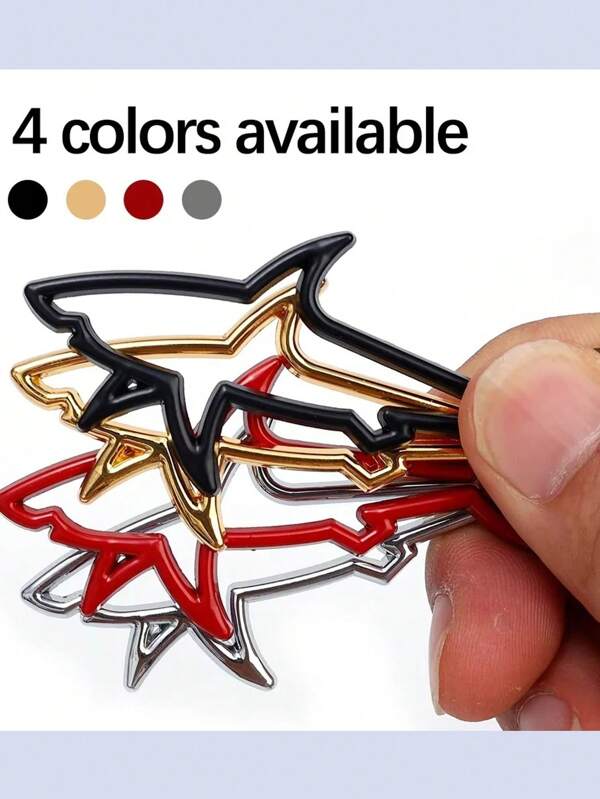 3D Metal Car Styling Sticker Hollow Fish Shark Emblem Badge Decals Automobiles Motorcycle Computer Fuel Cap Accessories Decals