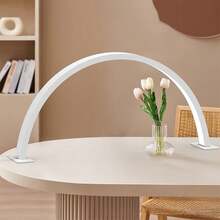 1PC USB LED Nail Lamp For Desk, Black&White Half Moon Lamp With Cool White,USB Plug- In Model,Desk Lamp For Nail Tech, Lash Extensions, Facial Spa, Manicure - Multicolor - View 5