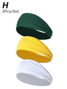 3条/6条装女士弹力宽运动头带，纯色，休闲户外跑步时尚发饰，头巾式头带，秋冬季发带蝴蝶结，适合度假装扮，女士优雅围巾，女士头巾，柔软头巾 - 彩色 - 查看 30