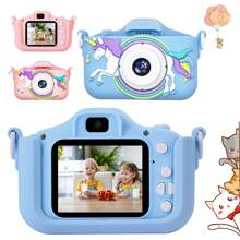 Kinder Selfie-Kamera, 1080P HD Digitalkamera mit Schutzhülle, perfekt für Familientreffen, Partys und Reisen, Weihnachts- und Kindertags-Geburtstagsgeschenk für Jungen und Mädchen im Alter von 3-12 Jahren (mit 32 GB Karte)