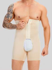 1 PIEZA Pantalones cortos para hombre que estilizan y dan confort, con doble capa para control del abdomen y dar forma al Body