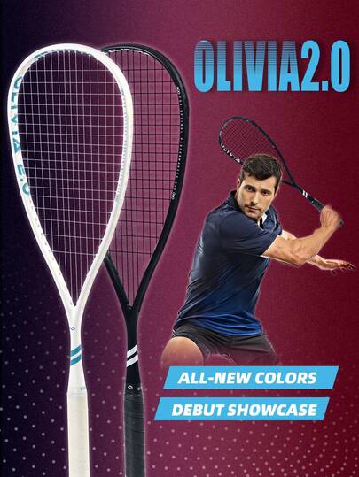 SALYWEE US Local | Upgraded Olivia Pro 2025 Squash Racquet | High-Tech Full Carbon Fiber Elite Performance, 14x18 String Pattern 26lbs | Perfect For Indoor/Outdoor Professional Training & Competitive Play | Free Premium Racquet Bag