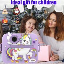 Instant Camera With Rechargeable Battery, Large Capacity 1200mAh, 1080P High-Definition Video, Dual Cameras (Front And Rear), Compact And Portable Design, Suitable For Travel, Family Photos And Outdoor Activities - Green/Pink/Purple, Portable Camera - XX-multicolor - View 7
