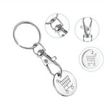 1pc-10pcs Shopping Cart Token Supermarket Trolley, Stainless Steel Shopping Trolley Remover, Shopping Trolley Token Pendants, Shopping Trolley Chips, Metal Stainless Steel Keychain, Keyring Decoration With Trolley Unlocking Key, Keyring Accessory - Multicolor - View 6