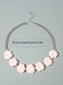 imoli 1 Peça Colar de Flor de Resina Única de Moda Minimalista de Primavera/Verão, Joia Elegante e Romântica Adequada para Uso Diário e Qualquer Ocasião, Presente Perfeito