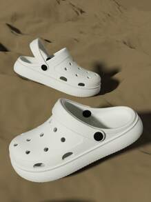 Sandalias casuales y de moda unisex, transpirables y huecas, pantuflas de playa, sandalias de estilo coreano con punta cerrada, adecuadas para el hogar, exteriores, playa y viajes en verano