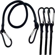 1/2pcs 60cm Heavy Duty Rubber Bungee Cord With Aluminum Alloy Hooks, Sturdy Elastic Rope For Outdoor Tent And Camping Accessories - Multicolor - View 10