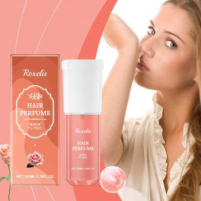 Roxelis Women's Hair Perfume Spray Rose Flavor Nourishing Hair Deep Hydration Floral Fragrance Female Hair Fresh Fragrance 100ml
