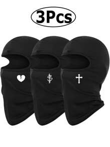 3pcs Balaclava Face Mask, Ski Mask For Men Women, UV Protection Windproof Scarf For Motorcycle Snowboard Cycling