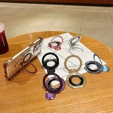 鹅颈式手机支架，兼容 、Android 手机，生日、家庭、朋友戒指支架、手机握把、手机配件礼物 - 金黃 - 查看 3