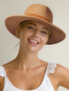 1 件度假休闲编织爵士草帽