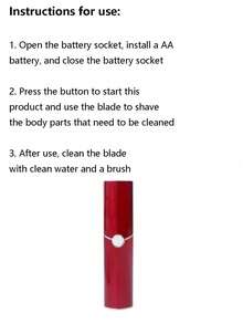 迷你无痛脱毛器 - 面部、比基尼线和腋下脱毛，口红式眉毛修剪器，迷你电动面部脱毛器，女士便携式设计，美容工具，时尚脱毛器+眉笔 - 彩色 - 查看 6