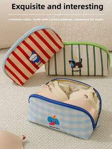 1pc Red, Green, Blue Travel Storage Bag, Portable Underwear Storage Bag, Large Capacity Bra Underwear Packaging Bag, Sock Sorting Bag - Multicolor - View 10