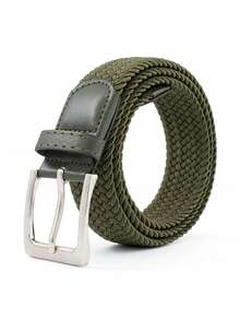 Classic Versatile Woven Belt, Unisex, High Elasticity, Breathable & Comfortable, Golf & Casual, Hole-Free Adjustable Design, Multiple Colors & Plus Sizes Available - A - View 12