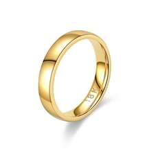 Gold Plated Ring Colour Fashion Women's Simple Couple's Wedding Ring Engagement Jewellery Gift - Multicolor - View 17