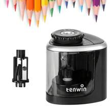 tenwin Tenwin 1pc Electric Pencil Sharpener Desktop Automatic Suitable To Pencils (6-8mm) For Students School Office Stationery