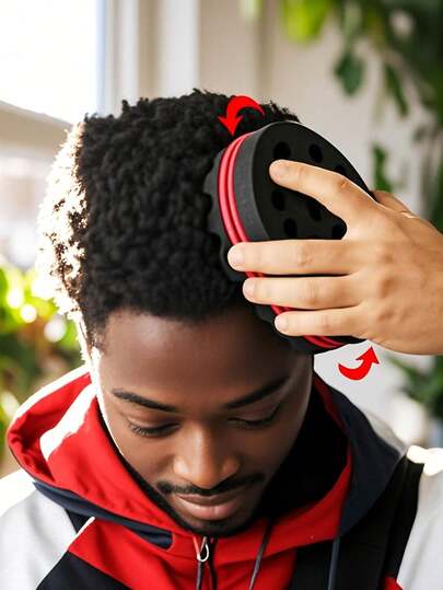 1个椭圆形双面魔术海绵理发刷，用于扭转头发，海绵造型工具，带小孔，可用于扭转头发、魔术海绵刷、非洲发型、卷发和螺旋卷发，适用于波浪发型，短发和长发护理配件（小孔），适合家庭和旅行使用，家庭沙龙美发造型，发刷，梳子，美发工具，适用于理发店，发型，美发，发刷，梳子套装，梳子，卷发梳，解结梳，女士发刷，理发师，理发配件，理发店，美发设备