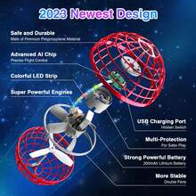 Flying Ball Toys Soaring Hover Boomerang Spinner Hand Controlled Mini Drone Cosmic Globe Spinning Kids Adults Outdoor Birthday Gift Cool Stuff For Boys Girls 6 7 8 9 10+ Year Old Hand-Controlled Cosmic Mini LED