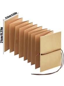 1pc Kraft Paper Folding Cubic Photo Album, Handmade Doodle, Graduation/Birthday Gift, Anniversary Memory Album, Suitable For Photos & Important Records