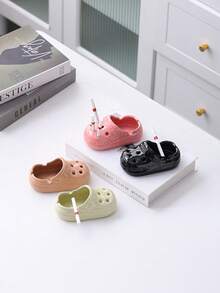 1 件独特的软粘土陶瓷木屐鞋烟灰缸，仿真日常工具设计，适合家庭、办公室、酒店装饰，完美的情人节和新年礼物，春节收藏品