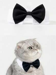 1pcPet Bowtie Necktie Bowknot Wedding Neck Bib False Collar