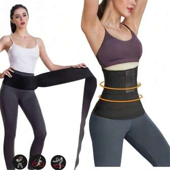 1pc Women Waist Bandage Wrap Trimmer 118inch Belt Waist Trainer Shaperwear Tummy Control Slimming Fat Burning For Postpartum Sheath Belt Gym Accessories