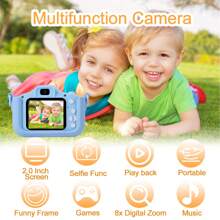 Kinder Selfie-Kamera, 1080P HD Digitalkamera mit Schutzhülle, perfekt für Familientreffen, Partys und Reisen, Weihnachts- und Kindertags-Geburtstagsgeschenk für Jungen und Mädchen im Alter von 3-12 Jahren (mit 32 GB Karte)