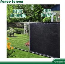 Goleray 8'X12' Fence Privacy Screen Outdoor Temporary Fence Panels Covering For Outside Mesh Fencing UV Blockage Windscreen Shade Net Cover For Backyard Patio Garden, Black - White - View 2