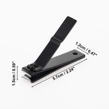 Cortaúñas portátil, cortaúñas con diseño de escamas de pez curvo para mujeres y hombres - Negro - Ver 4