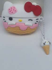 Sanrio 1 件  KT Kitty 可爱无线耳机盒保护套适用于 Apple 1/2/3/4/Pro/Pro2（不含耳机）