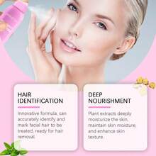 （100毫升+4支眉毛修剪器）面部脱毛喷雾，保湿去角质喷雾，亮肤去角质喷雾，面部磨砂喷雾（塑料瓶装），清洁肌肤并软化毛发。（请等待液体干燥成粉末后再进行剃须） - 彩色 - 查看 8