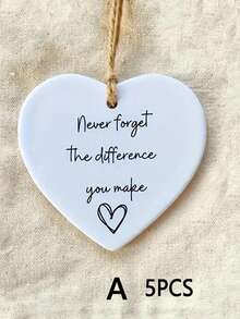 1 件感谢礼物、心形标语图形友谊礼物、带文字的亚克力心形饰品、朋友礼物、悬挂装饰、派对礼品、奇怪的东西、送给女性朋友的鼓舞人心的积极礼物、母亲节礼物（绳子颜色和款式随机，不含包）