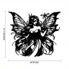 Fairy Metal Wall Art Decor Black Wall Elegance-Metal Placard-Versatile Usage, Suitable For Various Indoor And Outdoor Settings-Metal Sign-Coffee Shop Decor - Black - View 10