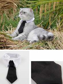 1pcPet Bowtie Necktie Bowknot Wedding Neck Bib False Collar