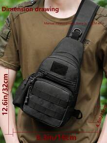 Túi đeo ngực thể thao ngoài trời bằng nylon dành cho nam, Túi đeo hông đa chức năng, Túi đeo chéo dung tích lớn, Túi đeo vai nhẹ, Túi du lịch nhiều ngăn, Túi đựng điện thoại di động tiện lợi, Dành cho học sinh, Trung học cơ sở, Trung học phổ thông, Khuôn viên trường, Kỳ nghỉ du lịch, Chuyến công tác, Đi làm hàng ngày, Mua sắm, Văn phòng, Hẹn hò, Ngoài trời, Thể dục, Chạy bộ, Đạp xe, Tập thể dục, Đi bộ đường dài và cắm trại, Quà tặng sinh nhật, Quà tặng ngày lễ - màu đen - Xem 3