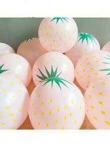 20 Stücke/10 Stücke 30cm Luftballons mit Erdbeermuster, dickwandige Erdbeerpunktrosa Luftballons, Hawaii Party Obst Dekorative Luftballons, geeignet für Geburtstags-Partyhintergrund, Feiertags-Dekoration, Geschlechts-Enthüllungsparty Babyparty Dekorationen