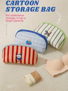 1pc Red, Green, Blue Travel Storage Bag, Portable Underwear Storage Bag, Large Capacity Bra Underwear Packaging Bag, Sock Sorting Bag - Multicolor - View 5