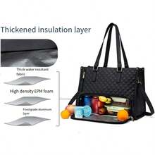 Lavenra All in One Tote Bag Laptop Bag With Lunch Compartment Convertible Laptop Bag Work - Caqui - Ver 4