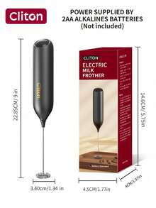 CLITON 电池式奶泡器（不含电池） - 适用于咖啡、拿铁、热巧克力，3 种款式（单头/经典塑料/升级不锈钢），6 种颜色（黑/白/粉/绿/红/蓝） - 圣诞节、圣尼古拉斯节、情人节、新年、乔迁、复活节的完美礼物 - 彩色 - 查看 29