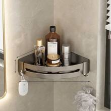 Eckdusche Caddy, rostfreier Dusche Aufbewahrungskorb, Badezimmer Wandhalterung Organizer Regal Schulanfang