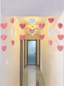 1pc Heart-Shaped Curtain, Cute Girly Decor For Doorway, Cabinet, Indoor Partition, Dorm Room
