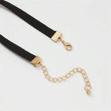 1pc Halloween Rhinestone Velvet Necklace - Green - View 4