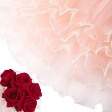 2pcs Crinkle Pearl Floral Wrapping Paper, Crinkle Pearl Organza Flower Packaging Paper, DIY Floral Mesh Crinkle Wave Paper, Suitable For Wedding Anniversary Birthday Flower Shop Supplies, Holiday Party Decorations, Graduation Gift Wrapping Paper