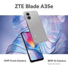 ZTE 中兴，智能手机，Blade A35e 银灰色，解锁，Android 14，（2GB RAM+4GB Fusion）+ 64GB ROM，5000mAh 电池，双 SlM 4G，4G LTE，全球版本 - 銀灰 - 查看 8