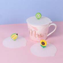 1个装透明卡通可爱硅胶杯盖耐热防漏密封盖防尘杯盖